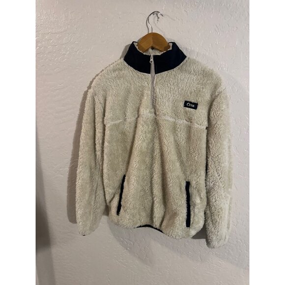 Zyia Active Cream Sherpa Fleece 1/4 zip Pullover Sweater - Picture 3 of 14